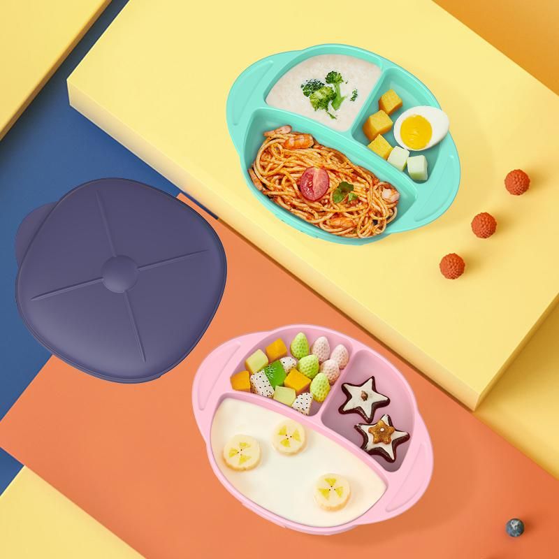 Farfurie silicon cu capac , mov, U-Grow_2