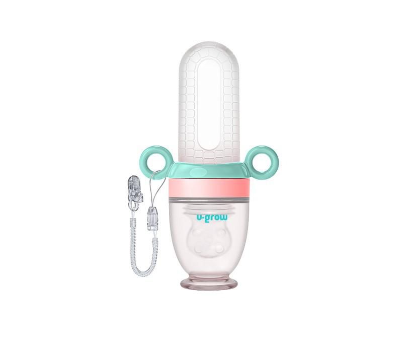 Dizpozitiv de hranire cu 2 tetine : suzeta fructe + lingurita, U-Grow_1