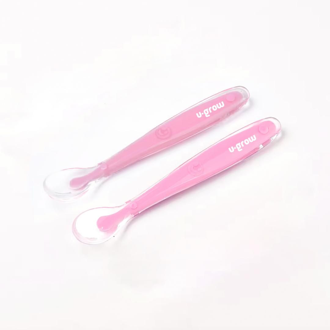 Set 2 lingurite silicon , roz, U-Grow_2