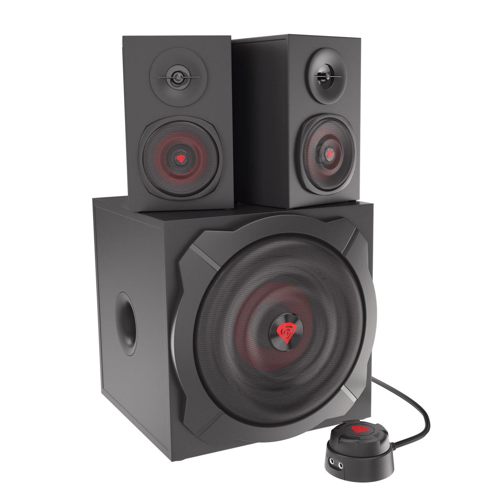 GENESIS Helium 610BT Computer Speakers  Wired  Bluetooth  Black | Genesis | Helium 610BT | Bluetooth | Red/Black | Computer Speakers_2
