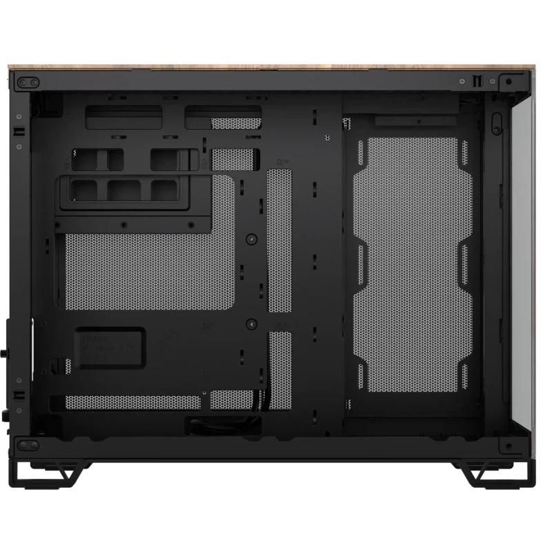 Carcasa CORSAIR 2500X Micro ATX Dual Chamber Black/Walnut Wood, Tempered Glass, mATX, Cooling Layout: Top: 3x120mm sau 2x140mm, Side: 2x120mm, Bottom: 3x120mm sau 2x140mm, Rear: 1x120mm, Expansion Slots 4, 2x2.5 SSD 2x3.5 HDD, no psu included_2