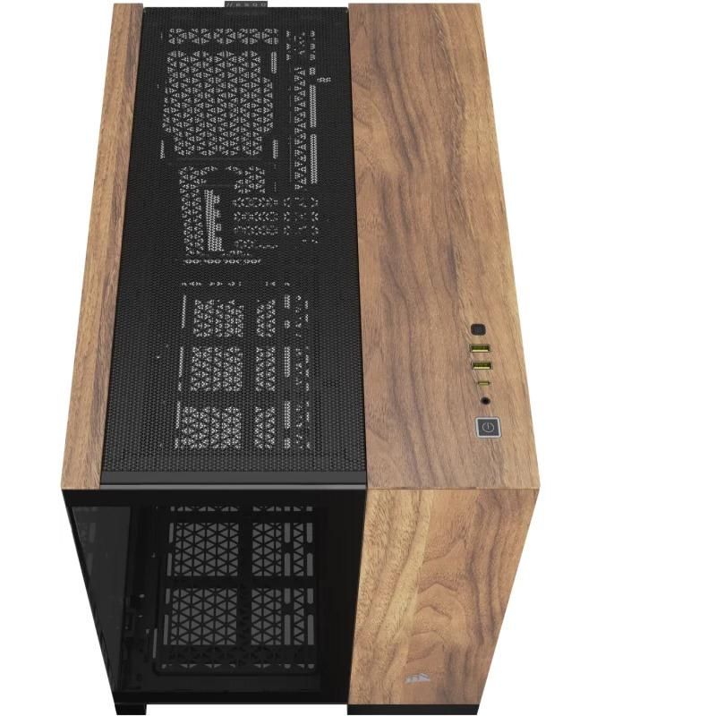 Carcasa CORSAIR 2500X Micro ATX Dual Chamber Black/Walnut Wood, Tempered Glass, mATX, Cooling Layout: Top: 3x120mm sau 2x140mm, Side: 2x120mm, Bottom: 3x120mm sau 2x140mm, Rear: 1x120mm, Expansion Slots 4, 2x2.5 SSD 2x3.5 HDD, no psu included_4