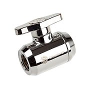 Bitspower Stopcock 2x female thread 1/4 inch  black handle - white_3