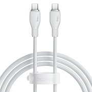 CABLU alimentare si date Baseus Pudding Series, Fast Charging Data Cable pt. smartphone, USB Type-C la USB Type-C 100W, 1.2m, alb 
