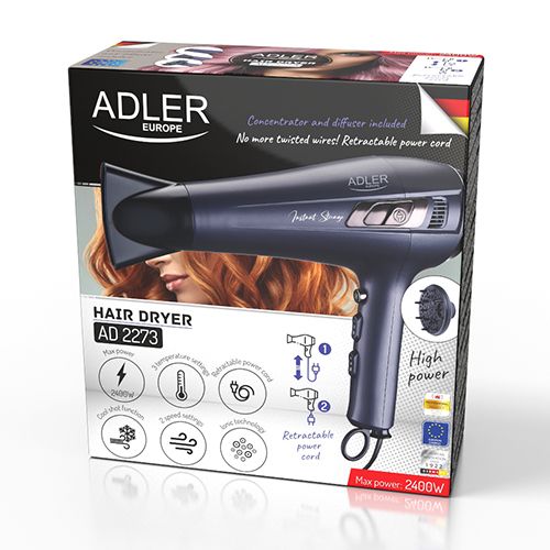 Dryer with retractable cord - 2400W + Adler Adler diffuser_2