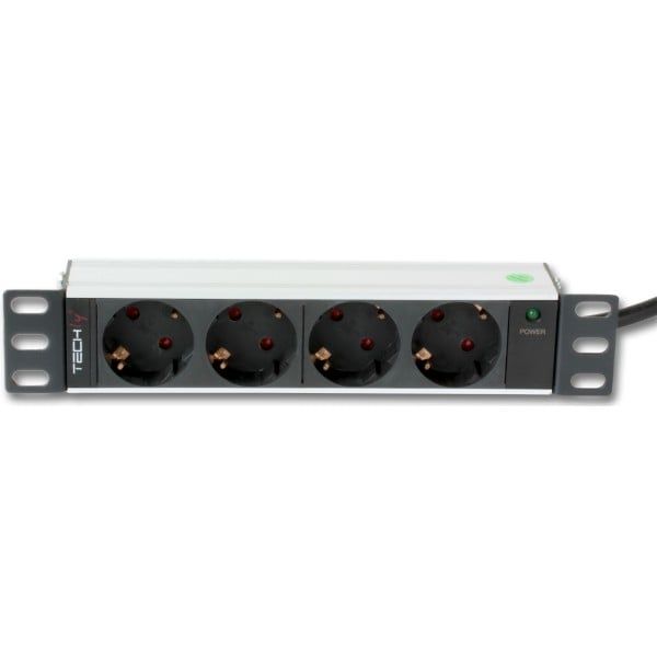 10' 1U X4 Power Strip - Schuko Sockets_1