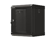 WALL-HUNG RACK CABINET 10  6U 300X300 BLACK GLAZED DOOR LANBERG (FLAT PACK)_1