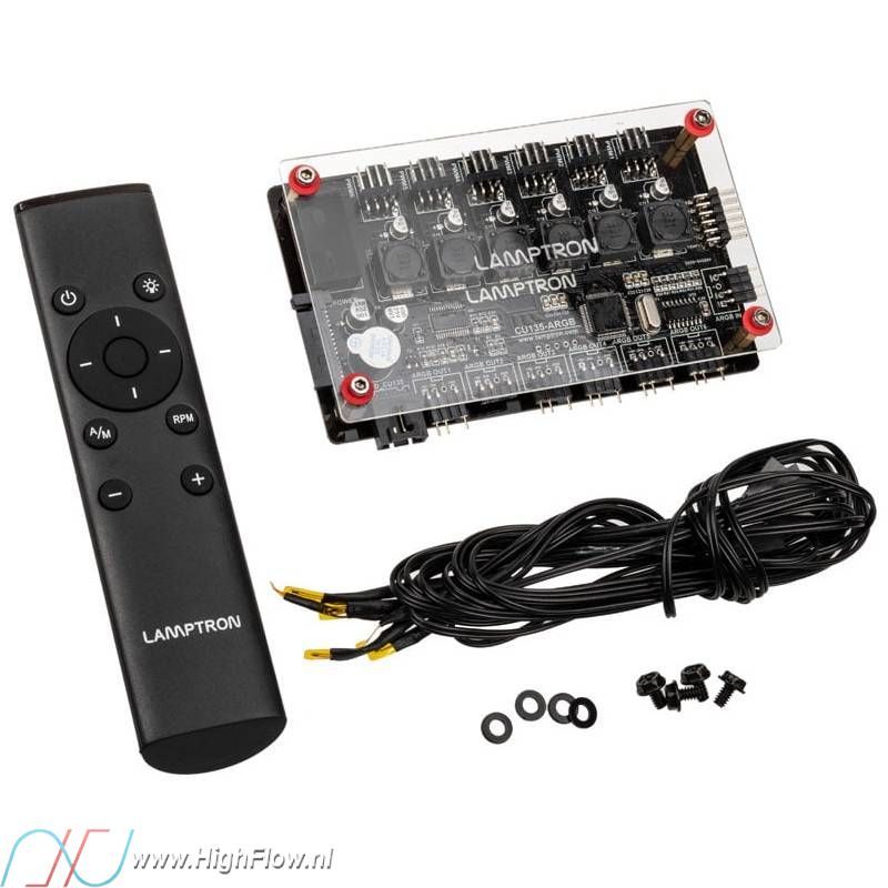 Lamptron CU135 Fan Controller + RGB Controller with Display  ARGB - Black_1