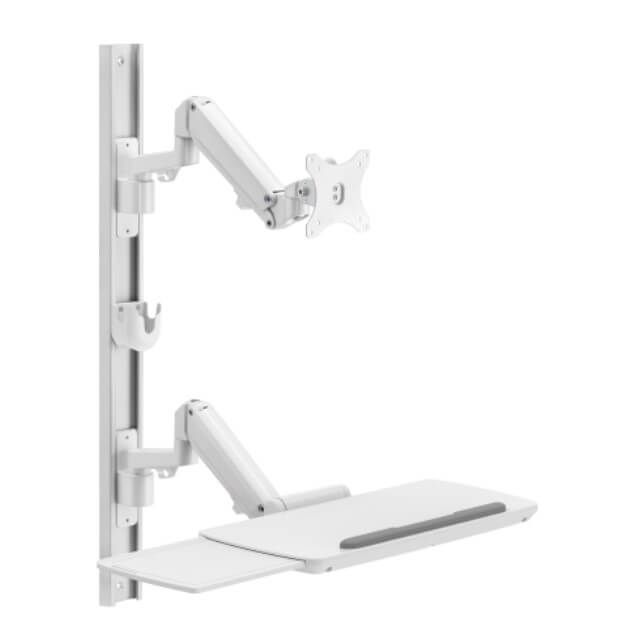 Statie de lucru medical de perete Blackmount MED02-2, display 17