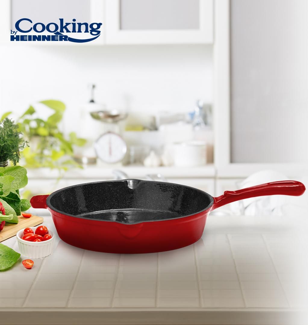 TIGAIE FONTA EMAILATA 26x5CM, RED LINE, COOKING BY HEINNER_3