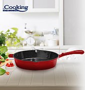 TIGAIE FONTA EMAILATA 26x5CM, RED LINE, COOKING BY HEINNER_3