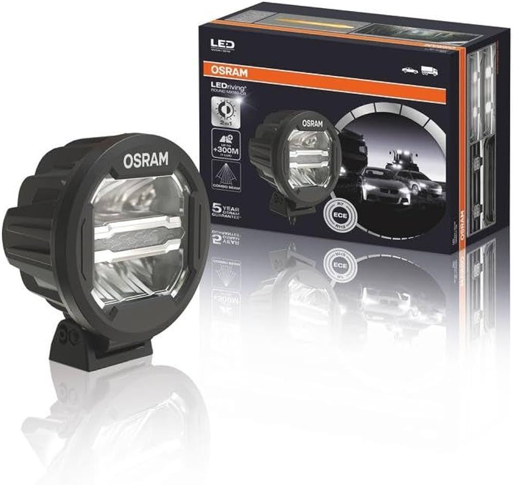 Work Lamp OSRAM LEDriving ROUND MX180-CB  12/24V  3000lm  6000K  homologation: E4  ECE R10  ECE R112  R7_2