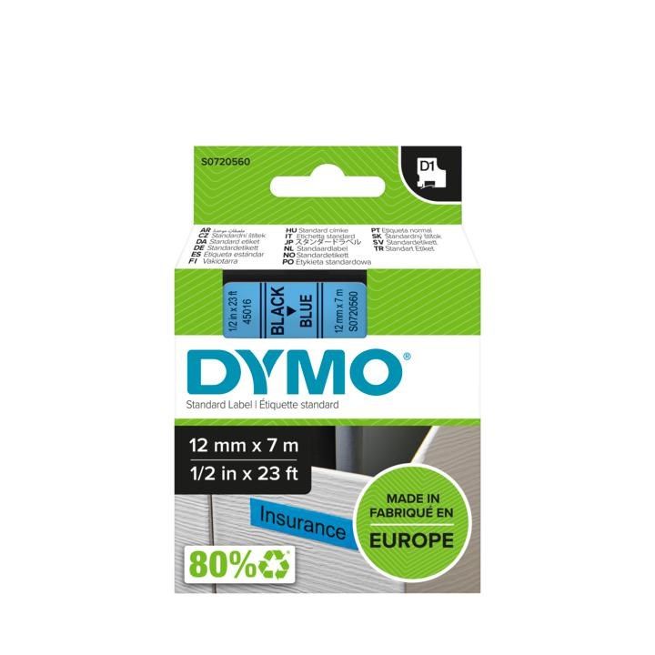 DYMO D1 Standard - Black on Blue - 12mm_1