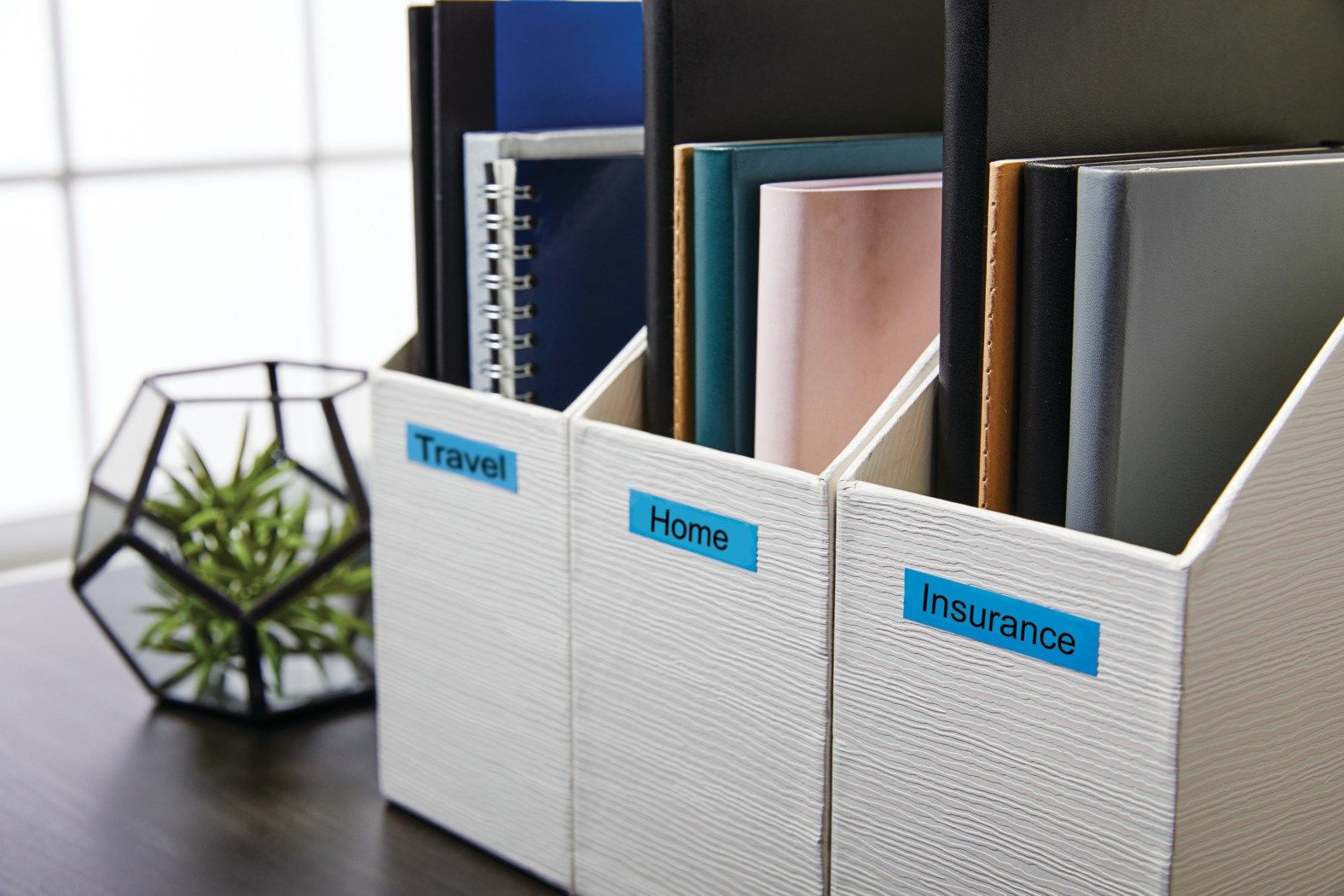 DYMO D1 Standard - Black on Blue - 12mm_2