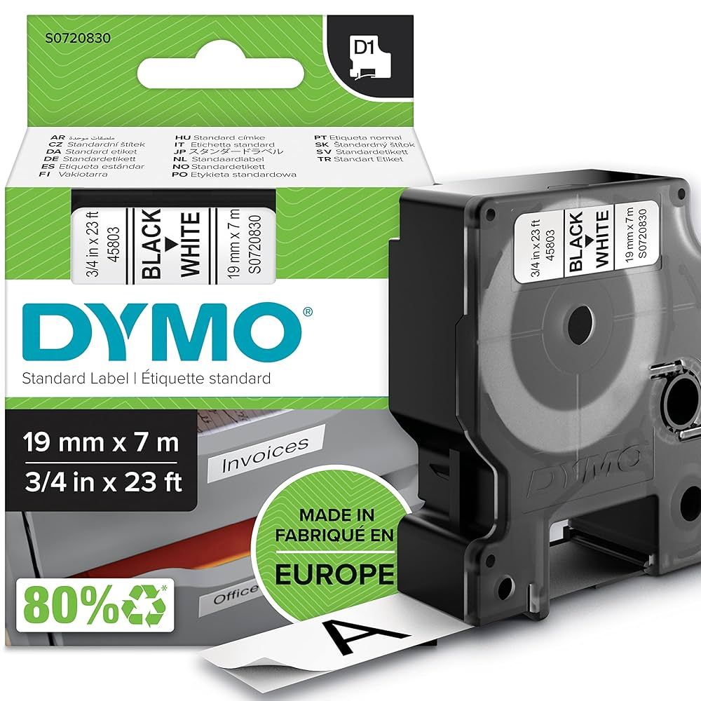 DYMO D1  Schriftband        19mmx7.0m schwarz->grĂĽn_1