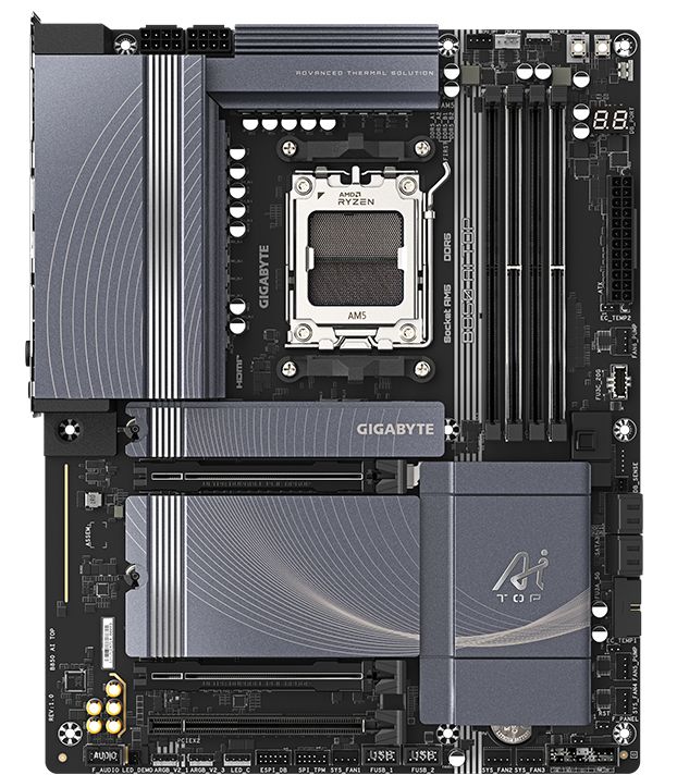 B850 AI TOP, AM5, DDR5, Wi-Fi, BT, ATX, Negru_2