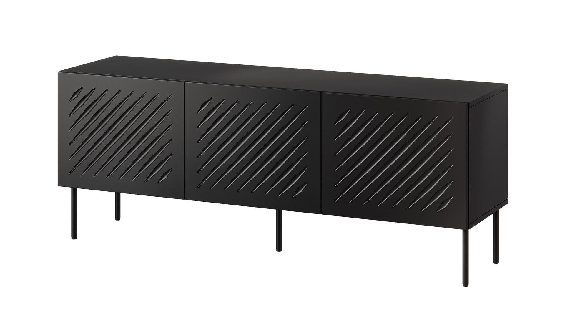 RTV cabinet SIENA 150.5x40x60 black matt_1