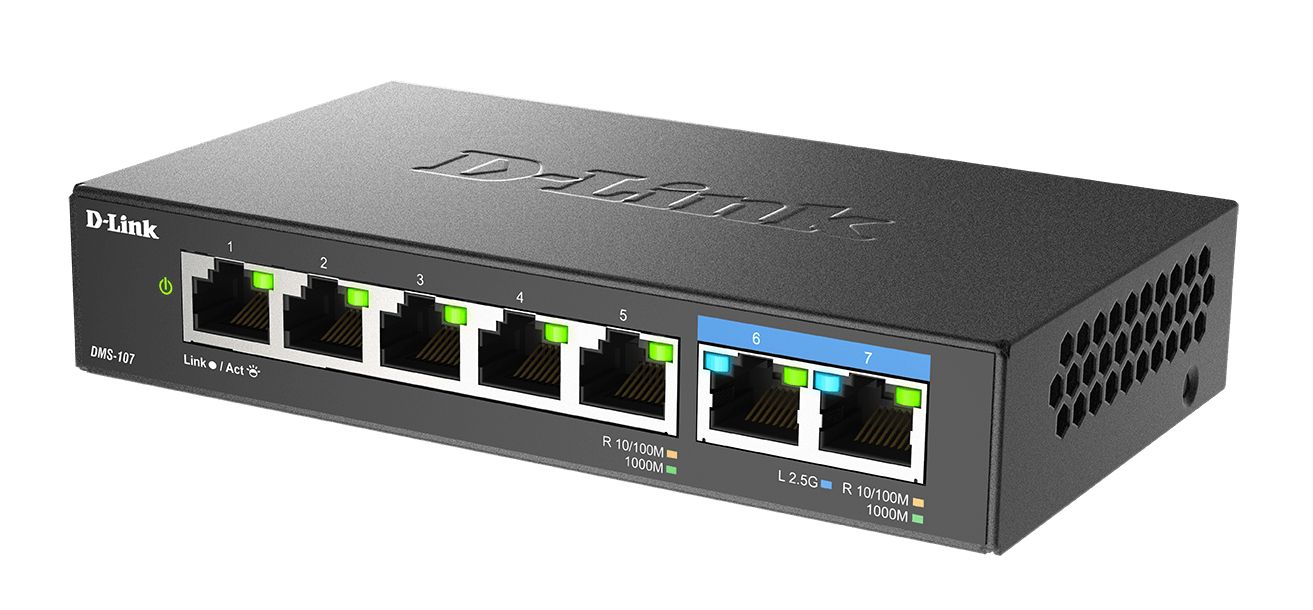 7-PORT UNMANAGED SWITCH/5X1G 2X2.5G FANLESS_2