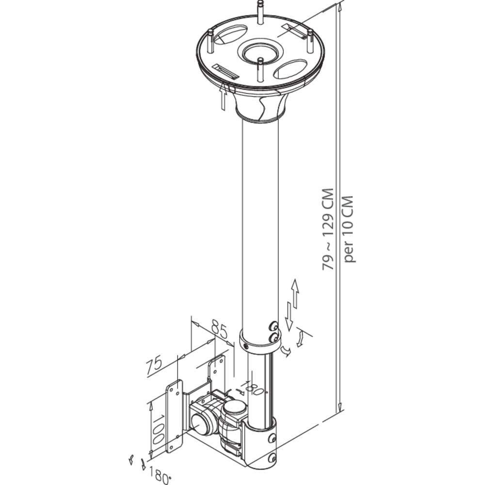 Neomounts monitor ceiling mount_2