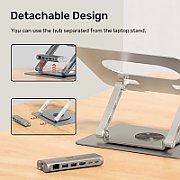 UNITEK LAPTOP STAND WITH DETACHABLE USB-C HUB_1