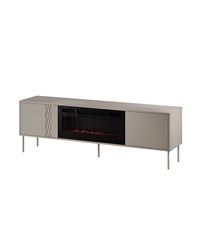 Cama RTV cabinet EF + fireplace black TRESSE 180x40x54.5 cashmere matt_1