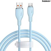 CABLU alimentare si date Baseus Pudding, Fast Charging Data Cable pt. smartphone, USB la USB Type-C 100W, 1.2m, albastru 