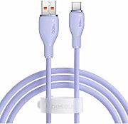 CABLU alimentare si date Baseus Pudding, Fast Charging Data Cable pt. smartphone, USB la USB Type-C 100W, 1.2m, violet 