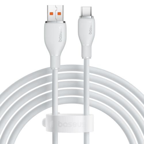 CABLU alimentare si date Baseus Pudding, Fast Charging Data Cable pt. smartphone, USB la USB Type-C 100W, 2m, alb 