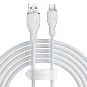 CABLU alimentare si date Baseus Pudding, Fast Charging Data Cable pt. smartphone, USB la USB Type-C 100W, 2m, alb 