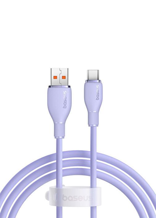 CABLU alimentare si date Baseus Pudding, Fast Charging Data Cable pt. smartphone, USB la USB Type-C 100W, 2m, violet 
