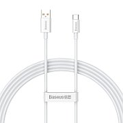 CABLU alimentare si date Baseus Superior, Fast Charging Data Cable pt. smartphone, USB la USB Type-C 100W, braided, 1.5m, alb 