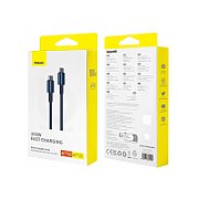 CABLU alimentare si date Baseus Tungsten, Fast Charging Data Cable pt. smartphone, USB Type-C la USB Type-C 100W, 1m, albastru 