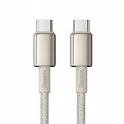 CABLU alimentare si date Baseus Tungsten, Fast Charging Data Cable pt. smartphone, USB Type-C la USB Type-C 100W, braided, 1m, galben 
