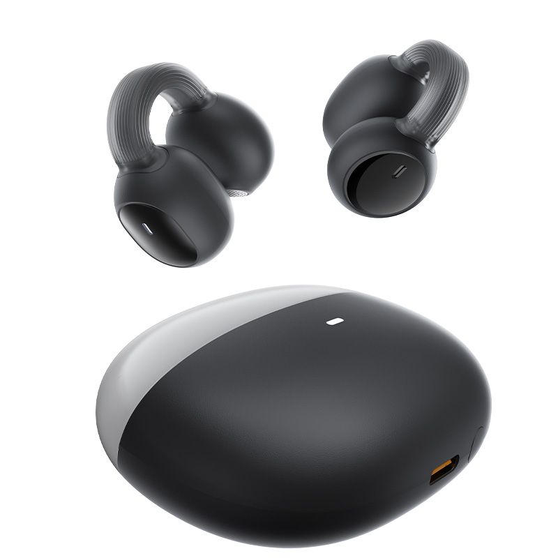 CASTI Baseus AirGo 1 Ring Open-Ear, pt smartphone, wireless, bluetooth 5.3, microfon pe casca, 25 ore durata baterie, cablu inclus USB la Type-C 0.3m, negru 