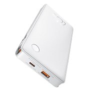 POWER BANK Baseus Airpow lite, 10000mAh, 22.5W, 1 x USB; 1 cablu x USB Type-C, 1 cablu x Iphone Lightning, total 3A, alb, 