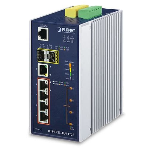 PLANET IGS-5225-4UP1T2S switch-uri Gestionate L2+ Gigabit Ethernet (10/100/1000) Power over Ethernet (PoE) Suport Albastru, Argint_1