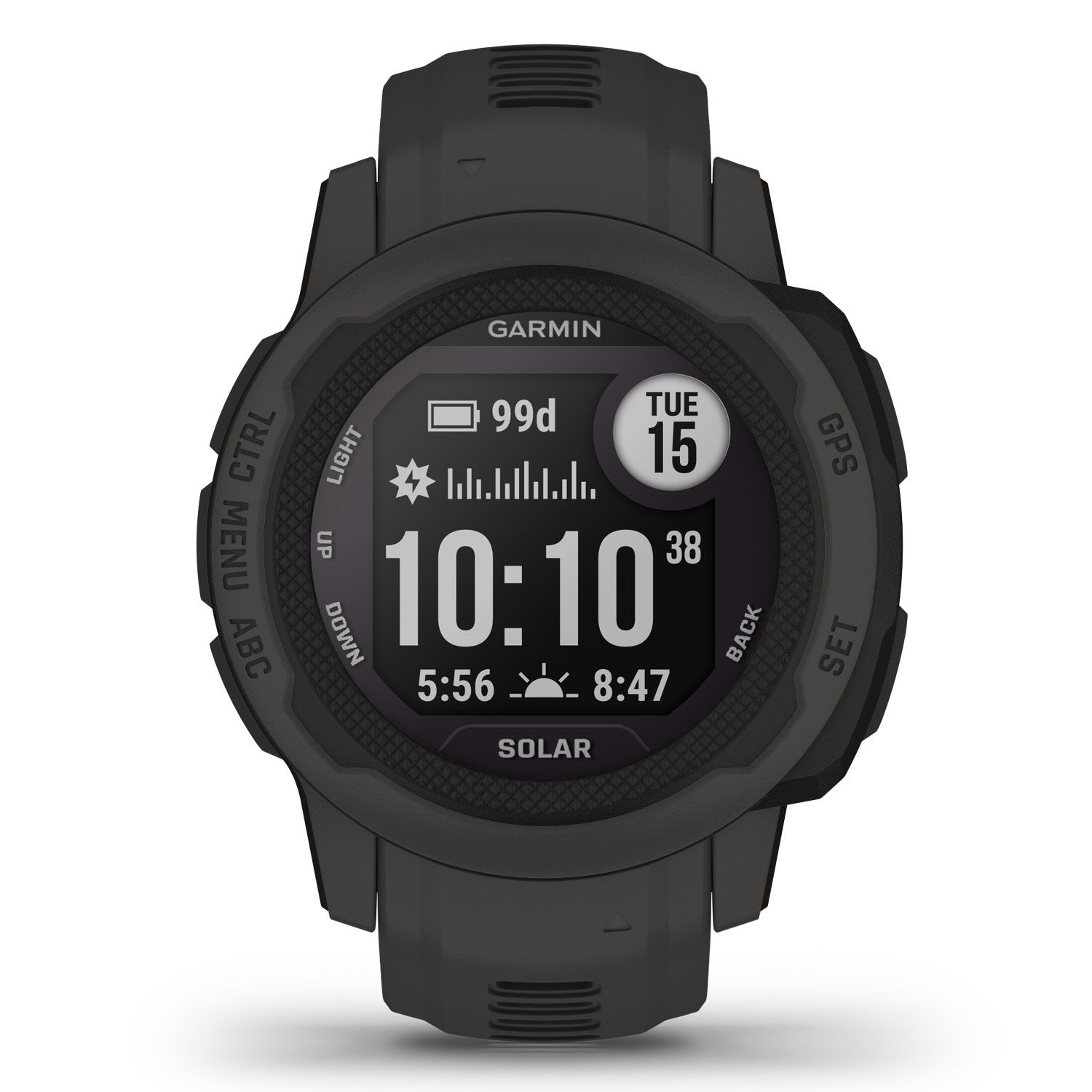 Garmin Instinct 2S Solar 2.01 cm (0.79 ) MIP 40 mm Digital 156 x 156 pixels Graphite GPS (satellite)_1