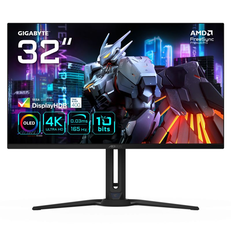 GIGABYTE AORUS FO32U 31.5” UHD Gaming Monitor - 3840 x 2160 (UHD)  165Hz  0.03ms  250 cd/m2  FreeSync Premium Pro  DisplayHDR True Black 400  HDMI 2.1  Displayport 1.4_1