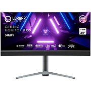 LORGAR 34MP1, UWQHD MiniLED Gaming Monitor Pro, 34'' (3440*1440) VA curve monitor, black/milky grey_1