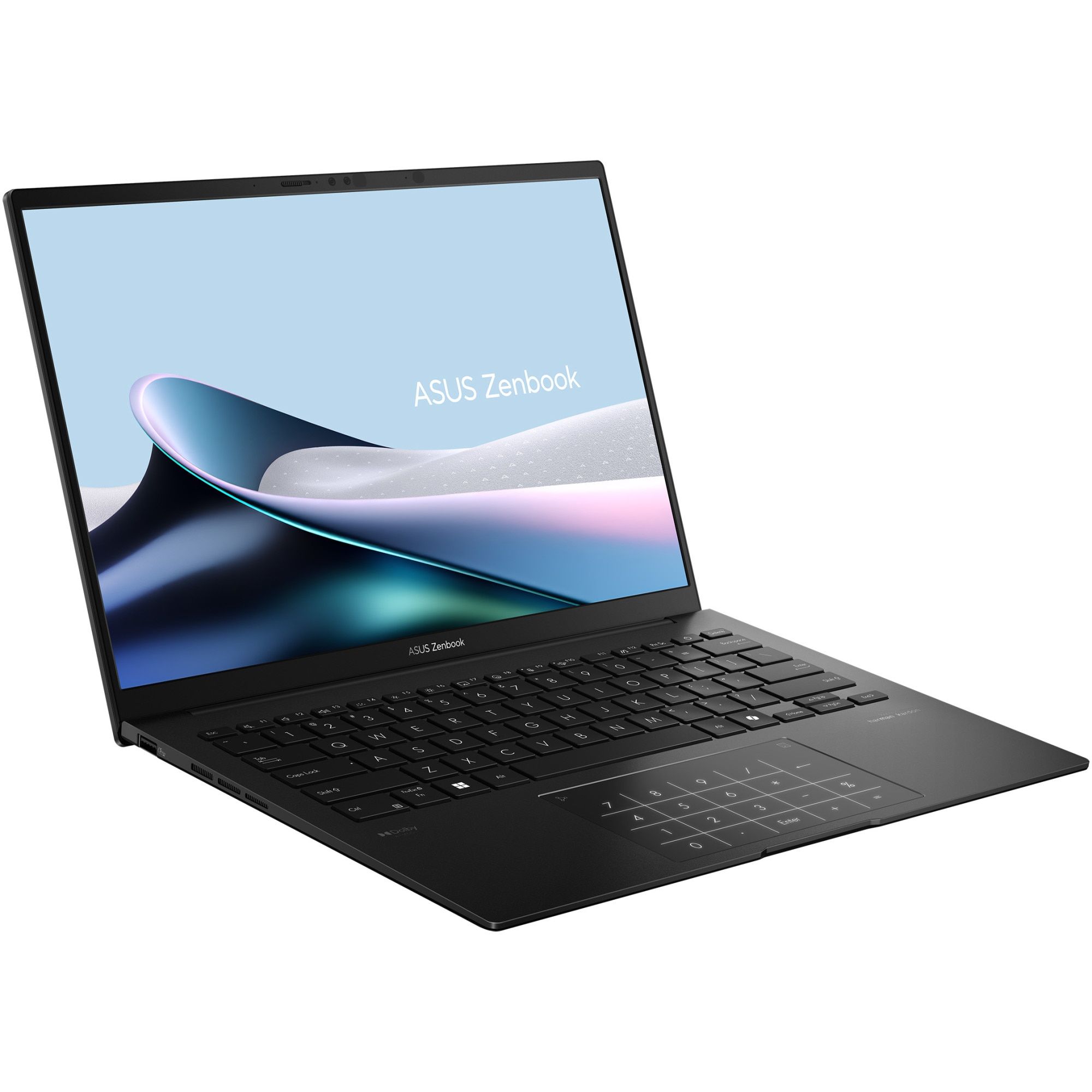 Laptop Asus Zenbook 14 UM3406KA-PP124X, 14 inch 2880 x 1800, AMD AI 7 350 (8 C / 16 T, 2 GHz - 5 GHz, 8 MB + 16 MB cache), 32 GB LPDDR5X, 1 TB SSD, AMD Radeon Graphics, Windows 11 Pro, Negru