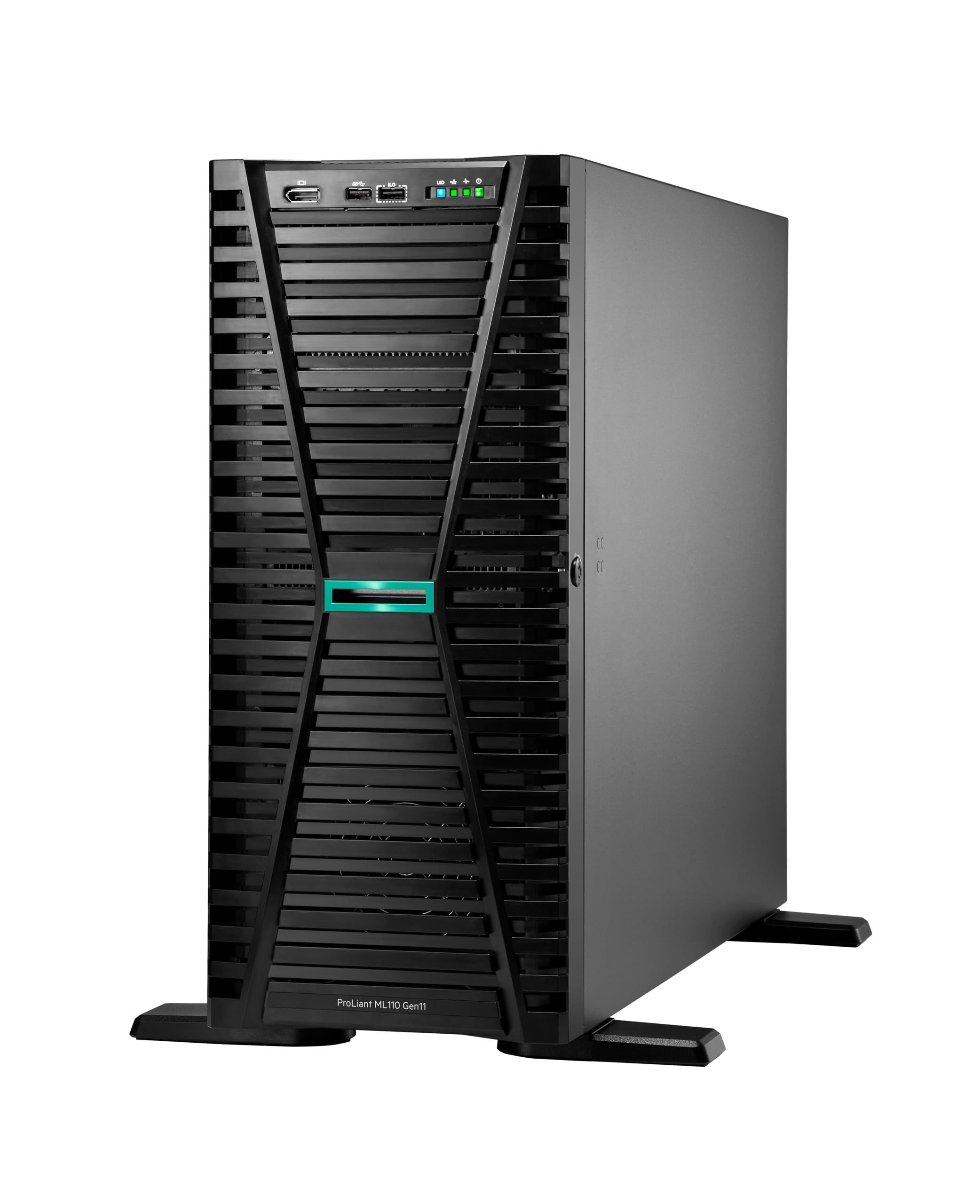Server HPE ProLiant ML110 Gen11, Tower, Intel Xeon 4510 (12 C / 24 T, 2.4 GHz - 4.10 GHz, 30 MB cache, 150 W), 32 GB DDR5 ECC, 2 x 4 TB HDD, 4 x LFF, 2 x 1000 W, Fara sistem de operare
 [3 buc]Memorie server Samsung 32 GB DDR5 ECC RDIMM 4800 MHz 2Rx8
 [2 buc]SSD server Samsung PM883 960 GB 2.5