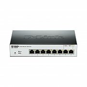 SWITCH PoE D-LINK Smart  8 porturi  Gigabit (8 PoE) + 2 porturi SFP, IEEE 802.3af/at, carcasa metalica, rackabil, 