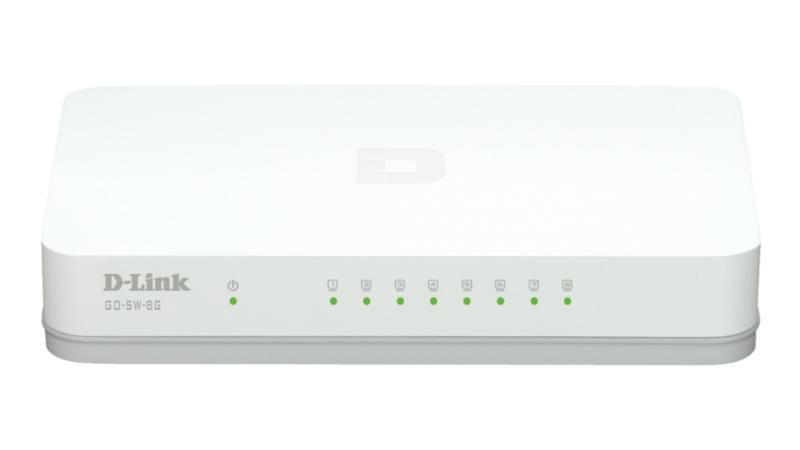 SWITCH D-LINK  8 porturi Gigabit, carcasa plastic,  GO-SW-8G  (include timbru verde 1.5 lei)