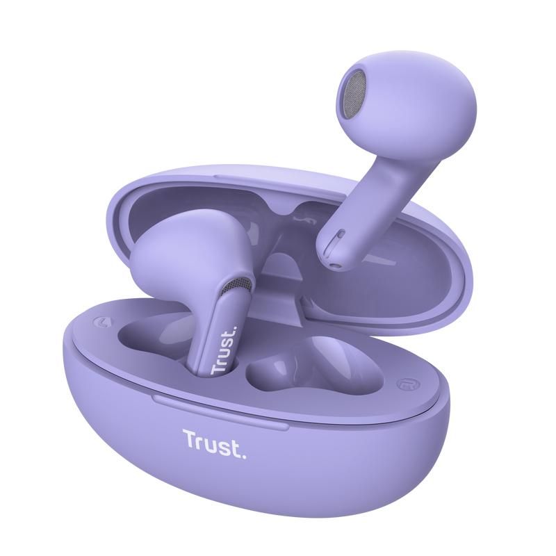 Casti Trust Yavi wireless, TWS, bluetooth, interfata USB-C, frecventa de raspuns 20 Hz - 20.000 Hz, violet_4