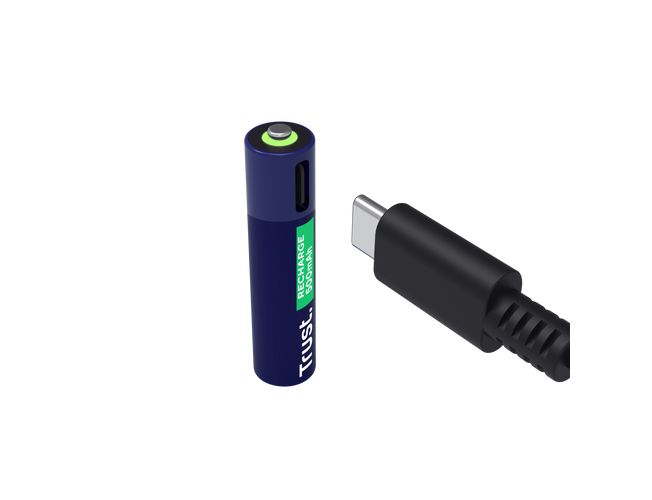 Baterii reincarcabile AAA Trust, incarcate prin USB-C, putere intrare 1.2W, pachet de 4 bucati._2