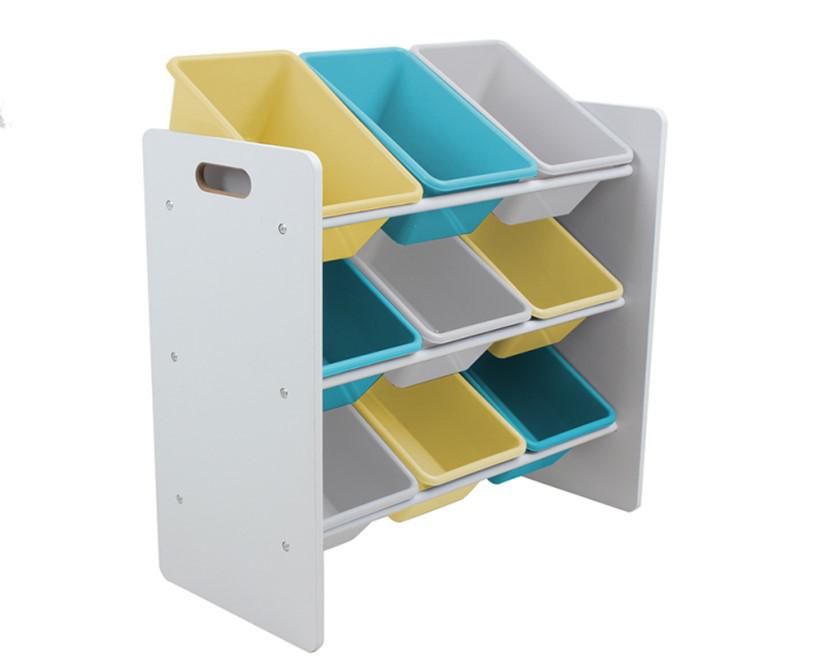 Raft depozitare jucarii cu 9 cosuri blue/galben, U-Grow_2