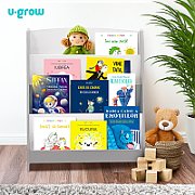 Raft depozitare carti, gri, MDF, U-Grow_2