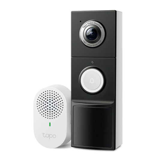 Video Doorbell Camera 1×Tapo D235 + 1×Tapo D100C SPEC: 2.5K 5MP(2560x1920), 2.4 GHz, Battery Powered or Hardwired, Chime included FEATURE: Ringtones, 10000mAh rechargeable lithium-ion battery, Head to Toe View(4:3), Smart Detection and Notifications (Motion, people, pets, cars, package), Quick_1