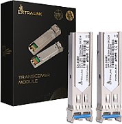 Extralink SFP 1.25G 2-pack  SFP Module  1.25Gbps LC/UPC 1310nm 20km single mode DOM_1