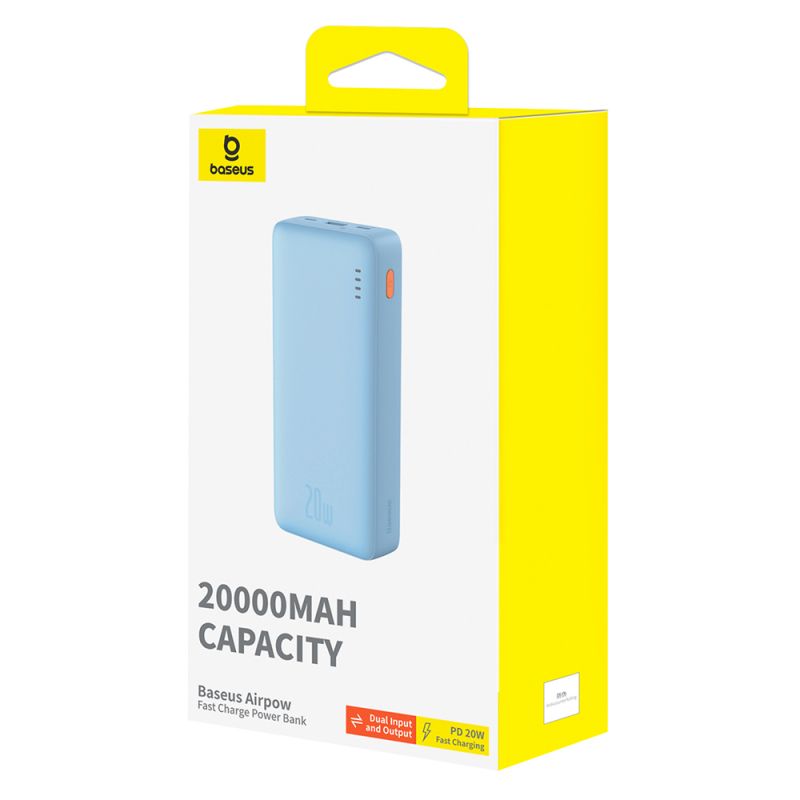 Baseus Airpow Lithium Polymer (LiPo) 20000 mAh Blue_3